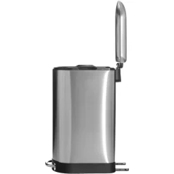 5Five Prullenbak/pedaalemmer Ariane - zilver - rvs metaal - 30L