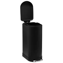 5Five Prullenbak/pedaalemmer Ariane - zwart - rvs metaal - 30L