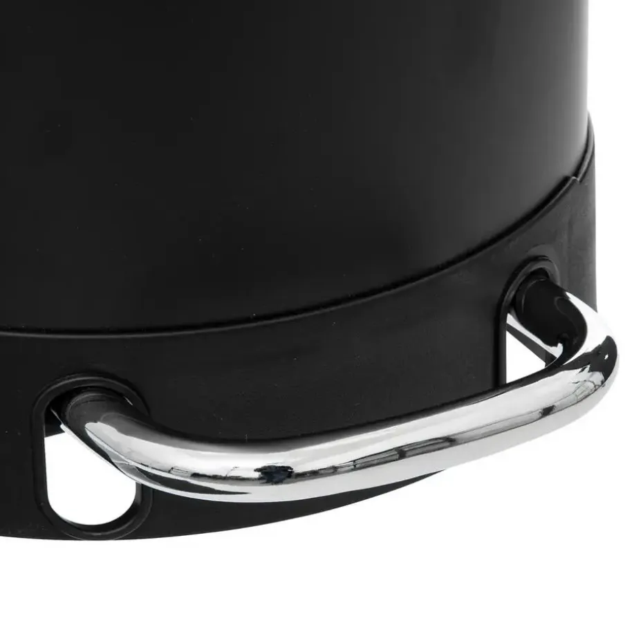 5Five Prullenbak/pedaalemmer Ariane - zwart - rvs metaal - 30L