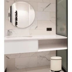 5Five Prullenbak/pedaalemmer - metaal/kunststof - 5L - ivoor