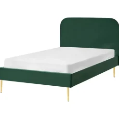 FLAYAT - Eenpersoonsbed - Donkergroen - 120 x 200 cm - Fluweel