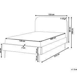 FLAYAT - Eenpersoonsbed - Donkergroen - 120 x 200 cm - Fluweel