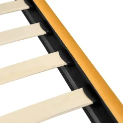 FLAYAT - Eenpersoonsbed - Geel - 120 x 200 cm - Fluweel