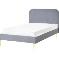 FLAYAT - Eenpersoonsbed - Grijs - 120 x 200 cm - Fluweel