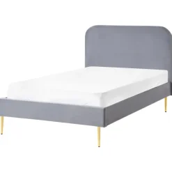 FLAYAT - Eenpersoonsbed - Grijs - 120 x 200 cm - Fluweel