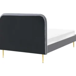 FLAYAT - Eenpersoonsbed - Grijs - 120 x 200 cm - Fluweel