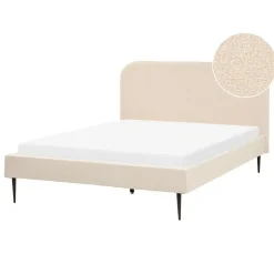 FLAYAT - Tweepersoonsbed - Beige - 140 x 200 cm - Bouclé