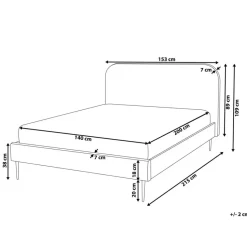 FLAYAT - Tweepersoonsbed - Beige - 140 x 200 cm - Fluweel
