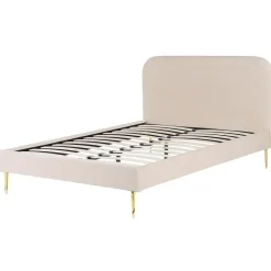 FLAYAT - Tweepersoonsbed - Beige - 140 x 200 cm - Fluweel