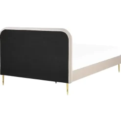 FLAYAT - Tweepersoonsbed - Beige - 140 x 200 cm - Fluweel