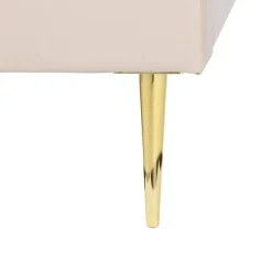 FLAYAT - Tweepersoonsbed - Beige - 140 x 200 cm - Fluweel