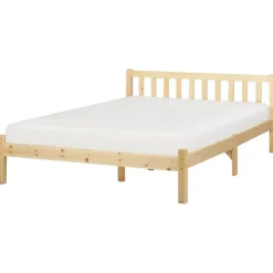 FLORAC - Bed - Lichthout - 140 x 200 cm - Dennenhout