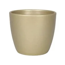 Floran Bloempot - parelgoud - keramiek - binnengebruik - 32 x 27 cm