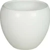 Floran Bloempot Rian - mat wit - keramiek - 27 x 24 cm