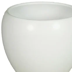 Floran Bloempot Rian - mat wit - keramiek - 27 x 24 cm