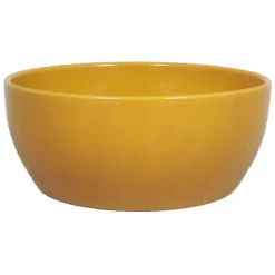Floran Bloempot schaal - glanzend - geel - keramiek - kamerplant