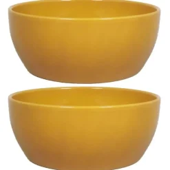 Floran Bloempot schaal - glanzend - geel - keramiek - kamerplant