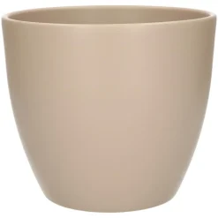 Floran Plantenpot - taupe - mat - keramiek - 19 x 17 cm