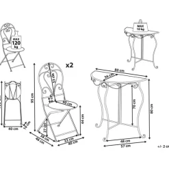 FOLELLI - Bistroset - Lichtbeige - IJzer