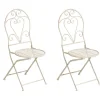 FOLELLI - Set van 2 tuinstoelen - Lichtbeige - IJzer