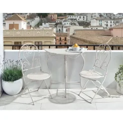 FOLELLI - Tuintafel - Lichtbeige - IJzer