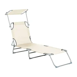 FOLIGNO - Strandstoel - Crème - Polyester