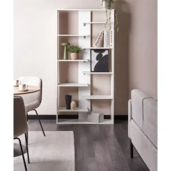 FONTAS - Boekenkast - Wit - Spaanplaat