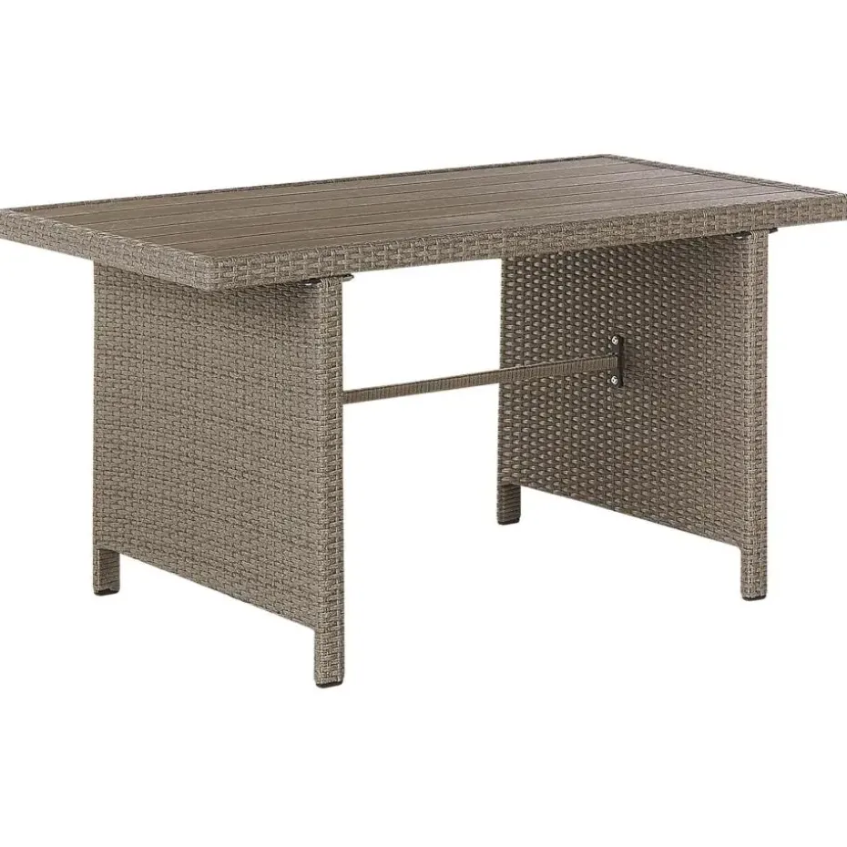 FONTI - Loungeset voor 5 - Natuurlijk - PE rotan