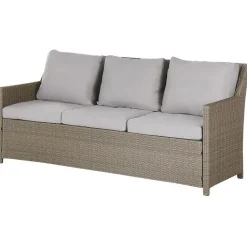 FONTI - Loungeset voor 5 - Natuurlijk - PE rotan