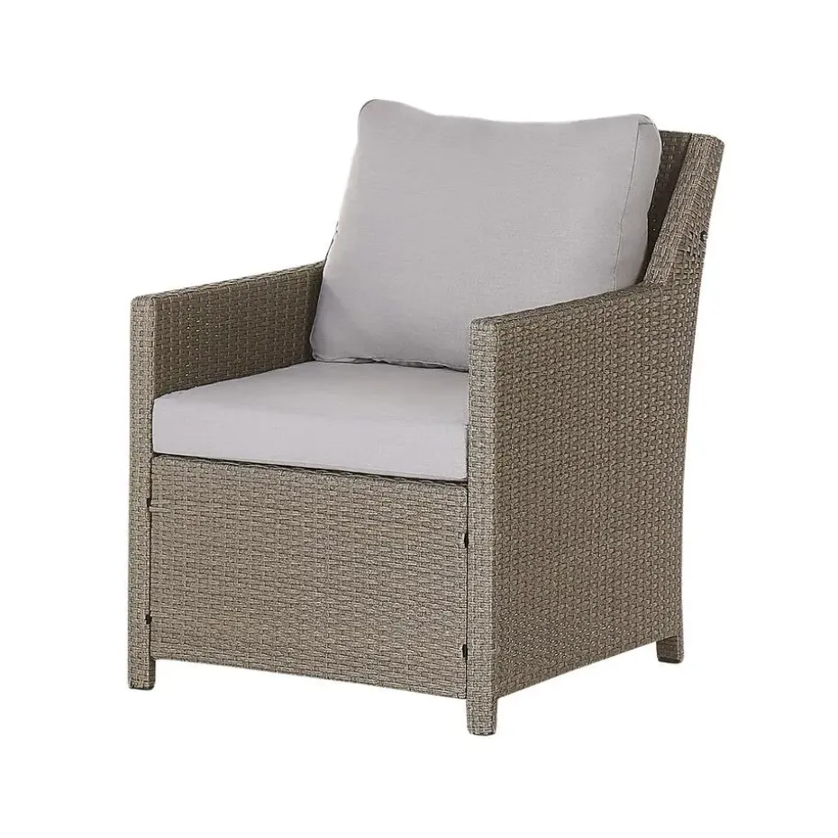 FONTI - Loungeset voor 5 - Natuurlijk - PE rotan