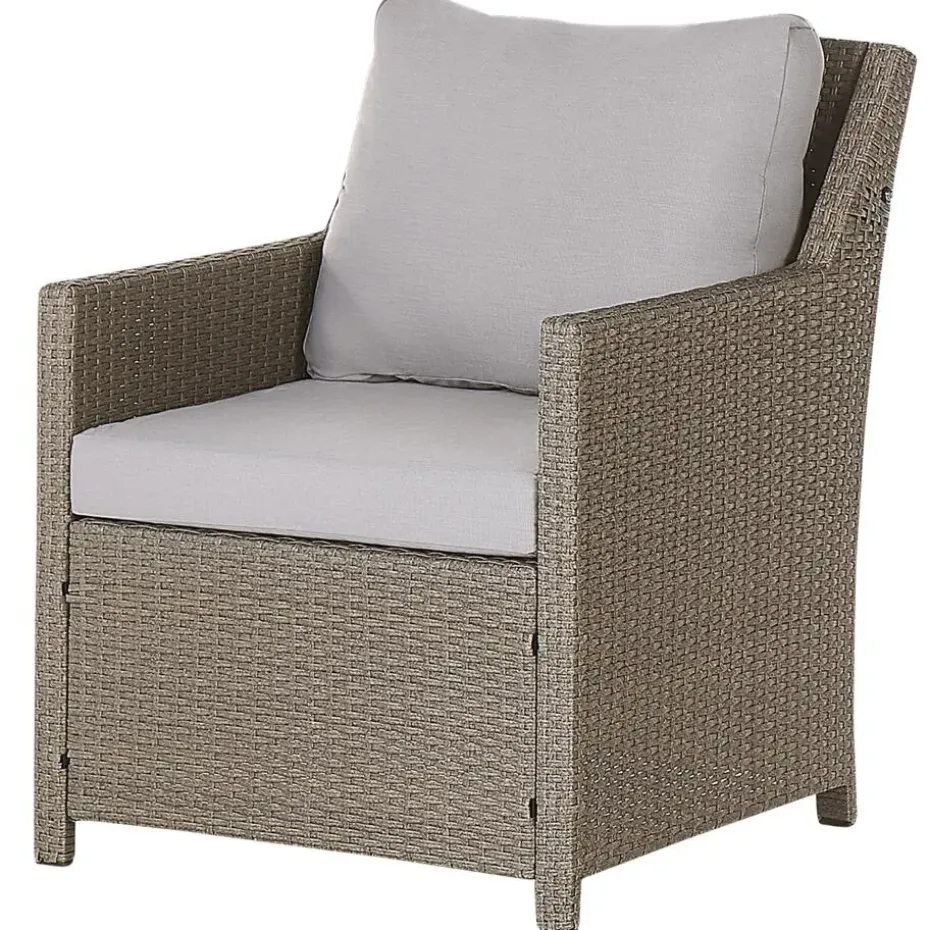 FONTI - Loungeset voor 5 - Natuurlijk - PE rotan