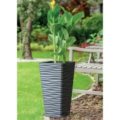 Form Plastic Plantenpot - kunststof - antraciet - D40 x H75 cm