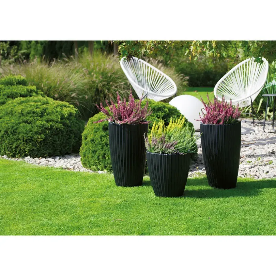 Form Plastic Plantenpot - kunststof - antraciet - D30 x H32 cm