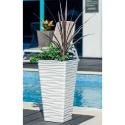 Form Plastic Plantenpot - kunststof - wit - D40 x H75 cm