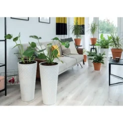 Form Plastic Plantenpot Makata - kunststof - antraciet - 30 x 59