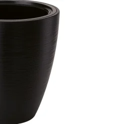 Form Plastic Plantenpot/bloempot - kunststof - zwart - 30 x 32 cm