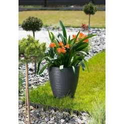 Form Plastic Plantenpot/bloempot - kunststof - zwart - 30 x 32 cm