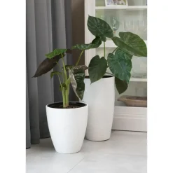 Form Plastic Plantenpot/bloempot - kunststof - wit - D40 x H32 cm