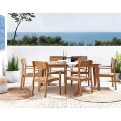 FORNELLI - Tuinset voor 6 - Lichte houtkleur - Acaciahout