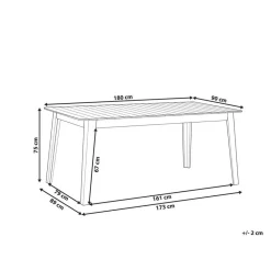 FORNELLI - Tuintafel - Lichte houtkleur - 90 x 180 cm - Acaciahout