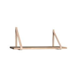 Forno Plank -natuurlijke olie met bruine lederen banden - 80x20 cm