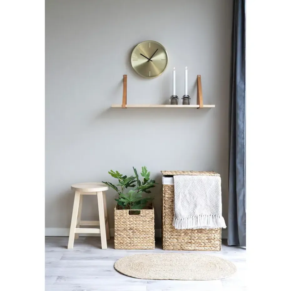 Forno Plank -natuurlijke olie met bruine lederen banden - 80x20 cm