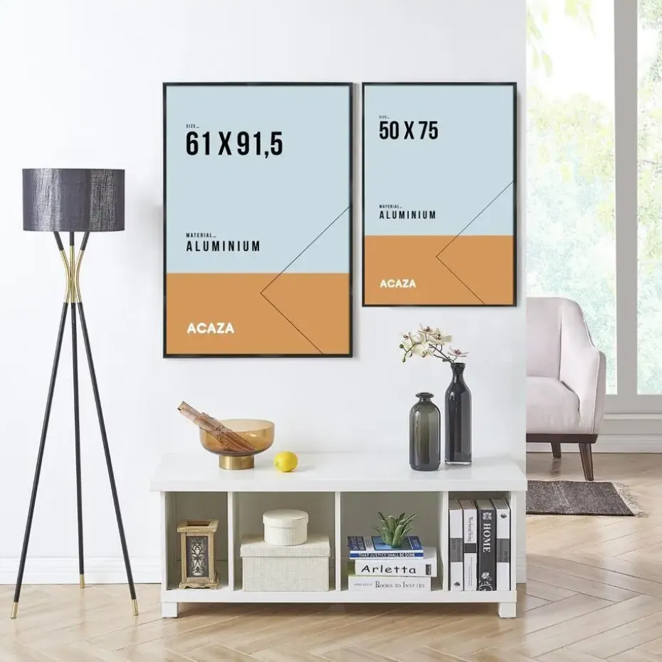 Foto Kader, Lijst geschikt voor Foto's of Posters van 61 cm x 91,5 cm - Zwart