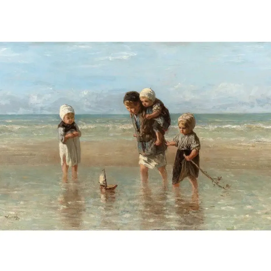 Fotobehang Israëls Kinderen der Zee - 260 x 384cm - Beige