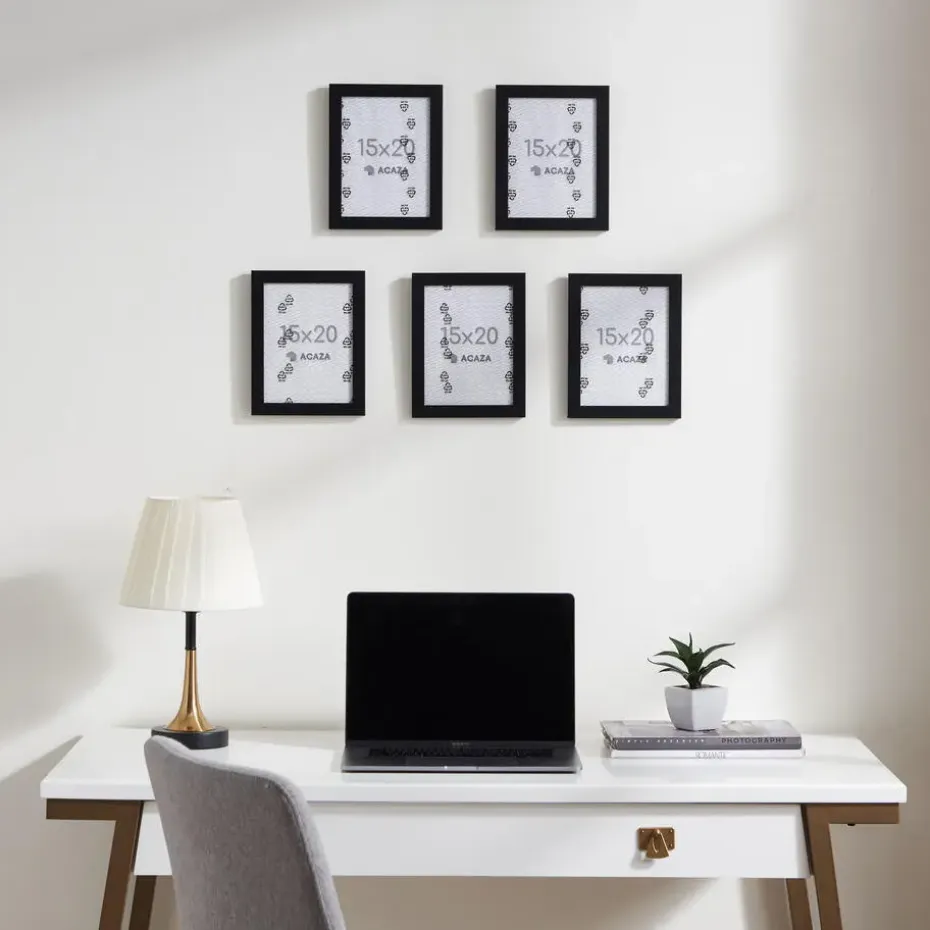 Fotokader - Fotolijst - Set van 5- 15x20cm - MDF hout- Zwart