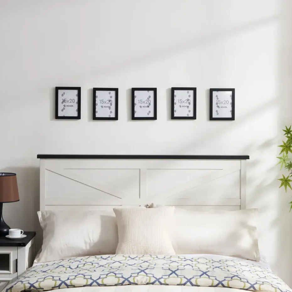 Fotokader - Fotolijst - Set van 5- 15x20cm - MDF hout- Zwart