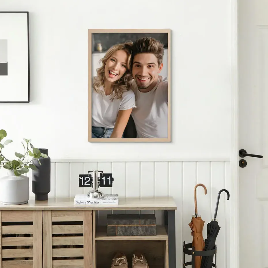 Fotokader - Fotolijst - 50x70 cm - MDF hout - Lichte Eik