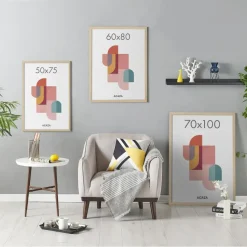 Fotokader - Fotolijst - 50x75 cm - MDF hout - Lichte Eik