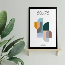 Fotokader - 50x75cm - Foto Lijst in MDF Hout - Zwart