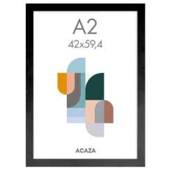 Fotokader A2 Formaat - Fotolijst in MDF Hout - 42 x 59,40 cm - Zwart